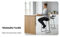 Suspended Seat Stool Modern Modern Bar Chair Minimalist Look Long-Lasting Frame for Home Users, Adults, Kitchen Island