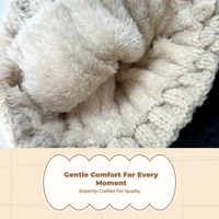 Women's fleece-lined knit hat, thick and warm
