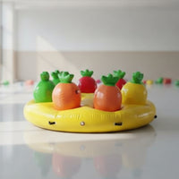 Carrot Pulling Game Recessed Openings Inflatable Carrot Game Leafy Tops