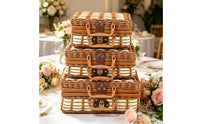 Rattan Suitcase Storage Box Top Handle Suitcase-Style Storage Box Rigid