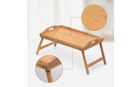 Bed Table with Folding Legs Lightweight Bed Tray with Folding Legs Sustainable Bamboo Portable Desk for Floor