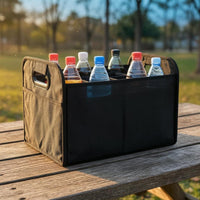 Twelve Bottle Grape Beverage Carrier Open Top 12 Compartment Bottle Box Cutout Handles