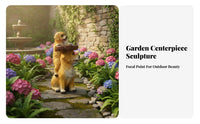 Dog Statue Bird Feeder Weather-Resistant Puppy Bird Feeder Waterproof Resin Dog Sculpture for Gardeners, Yard, Patio, Porch