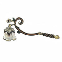 Mediterranean Design Jeweled Candle Snuffer Gemstone Inlaid Jeweled Candle Candle Putter-Outer Handmade Decorative Bell Snuffer Enamel Finish for Wedding