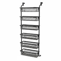 Door Hanging Basket Organizer No Drill over Door Basket Shelf Sturdy and Sturdy Organization for Shower Area