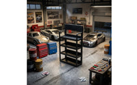 Resin Miniature Display Rack Matte Black Model Garage Rack Realistic Fixture Authentic for Hobbyists