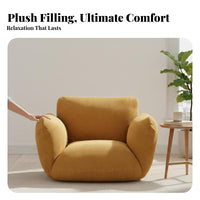 Upholstered Single Sofa Minimalist Design Upholstered Accent Chair Thickly Cushioned Sturdy Construction for Homeowners, Balcony
