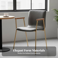 Utilitarian Design Armchair With Backrest Upholstered Armchair Minimalist Look Easy Assembly for Adults, Kitchen, Office