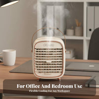 Cools & Humidifies Desktop Misting Fan 3-Speed Control Mini Air Conditioner Fan Humidifier Function for Office, Bedroom, Dorm Room