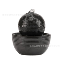 客厅桌面小型流水加湿器现代轻奢办公室循环招财摆件宠物饮水机