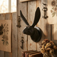Rabbit Head Wall Hook Rustic Rabbit Wall Hook Vintage for Entryway, Hallway