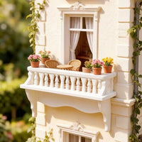 Dollhouse娃屋微缩阳台壁架二合一模型ob11娃用迷你家具场景配件