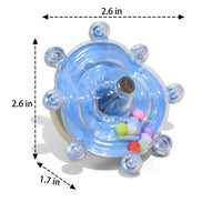Rotating Disc Toy, Rotating Wheel with Internal Beads and Suction Cup, Parrot Toy for Parakeet, Budgie and Cockatiel Puzzle Toy