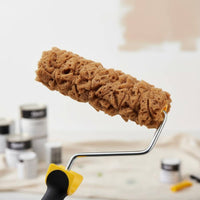 3 Pieces Texture Paint Roller Kit 6 Inch Sponge Roller Comfortable Grip Painting Supply for Renovation