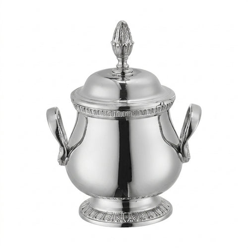 Creamer Stainless Steel Sugar Bowl with Lid Vintage for Coffee Service, Hosts