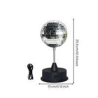 Mirror Ball Light Built-in Switch Event Decor Portable
