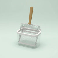 Metal Feline Litter Scoop with Holder Storage Base Feline Litter Scoop Stand Set