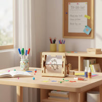 Hand Crank Animation Machine Creative Wooden Crank Model Interactive for Desk
