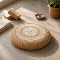 Jute Rope Cushion Handwoven Tatami Seat Cushion Breathable for Living Room