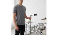 Rotating Head Half Cymbal Stand Single Lock Drum Cymbal Stand Heavy Duty Metal Music Hardware Easy to Adjust for Drummers, Stage