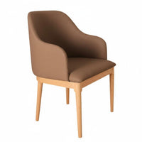 Upholstered Shell Chair Integrated Armrests Upholstered Single Sofa Comfortable Padding Multiple Color Choices for Living Room
