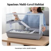 Multi-Level Hamster enclosure Complete entryory Set for Indoors, Bedroom, Parents