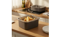 2 Pieces Kitchen Basin with Drain Basket Rectangular Stainless Steel Drain Basket Versatile for Camping