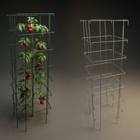 Garden Trellis for Climbing Vines, Reinforced Square Tomato Cage and Plant Supports for Outdoor Plants, Metal Plant Support for Indoor Plants