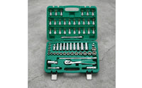 61 Pieces Socket Tool Kit with Carrying Case Automotive Drive Socket Set with Ratchet Professional Mechanics Tool Set for Garage, Roadside Maintenance