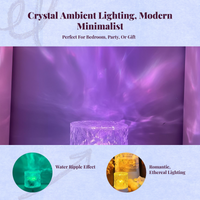 Water Ripple Rotating Night Light, Romantic Mood Lamp