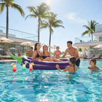Eggplant Inflatable Uncovered Lounging Area Inflatable Raft PVC for Lake