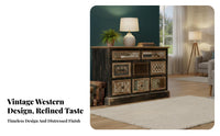 3-Drawer 2-Door Accent Chest timeless Design Storage Cabinet Vintage design Floor-Standing for Homeowners, Entryway, Living Room