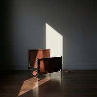 Magazine Rack with Leather Strap Lowperiodical Rack with Metal Frame Small Footprint for Bedroom