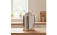 304 Stainless Steel Ball Lock Keg with Handles Sturdy Ball Lock Keg with Fittings Fermentation Barrel Compact for Homebrewing