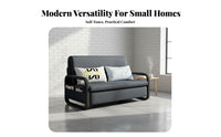 Foldable Design Multi-Functional Sofa Bed two-in-oneUse Pull-expandable Sleeper with Storage Space-Saving transformable Couch Easy Assembly for Small Apartment Dwellers, Overnight Guests, homeowners
