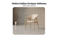 Upholstered Armchair Sturdy Wood Frame Curved Spine Armchair Designerinfluenced by Versatile Use for Residents
