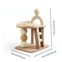 Cat Furniture with Ladder Indoor with Scratching Posts Sturdy Furniture for Cats, Kittens