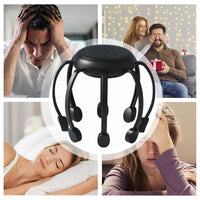 Portable Electric Multi-Arm Head Massager Rechargeable Multi-Arm Head Massager Single-Button Control Vibrating Massage Claw Quiet Operation for Office Workers, Seniors, Home, Travel