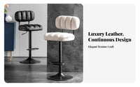 Adjustable Pedestal Stool With Backrest Counter Chair Padded padding for Adults