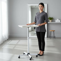 Height Adjustable Salon Tray Space Saving Rolling Beauty Trolley Easy Assembly