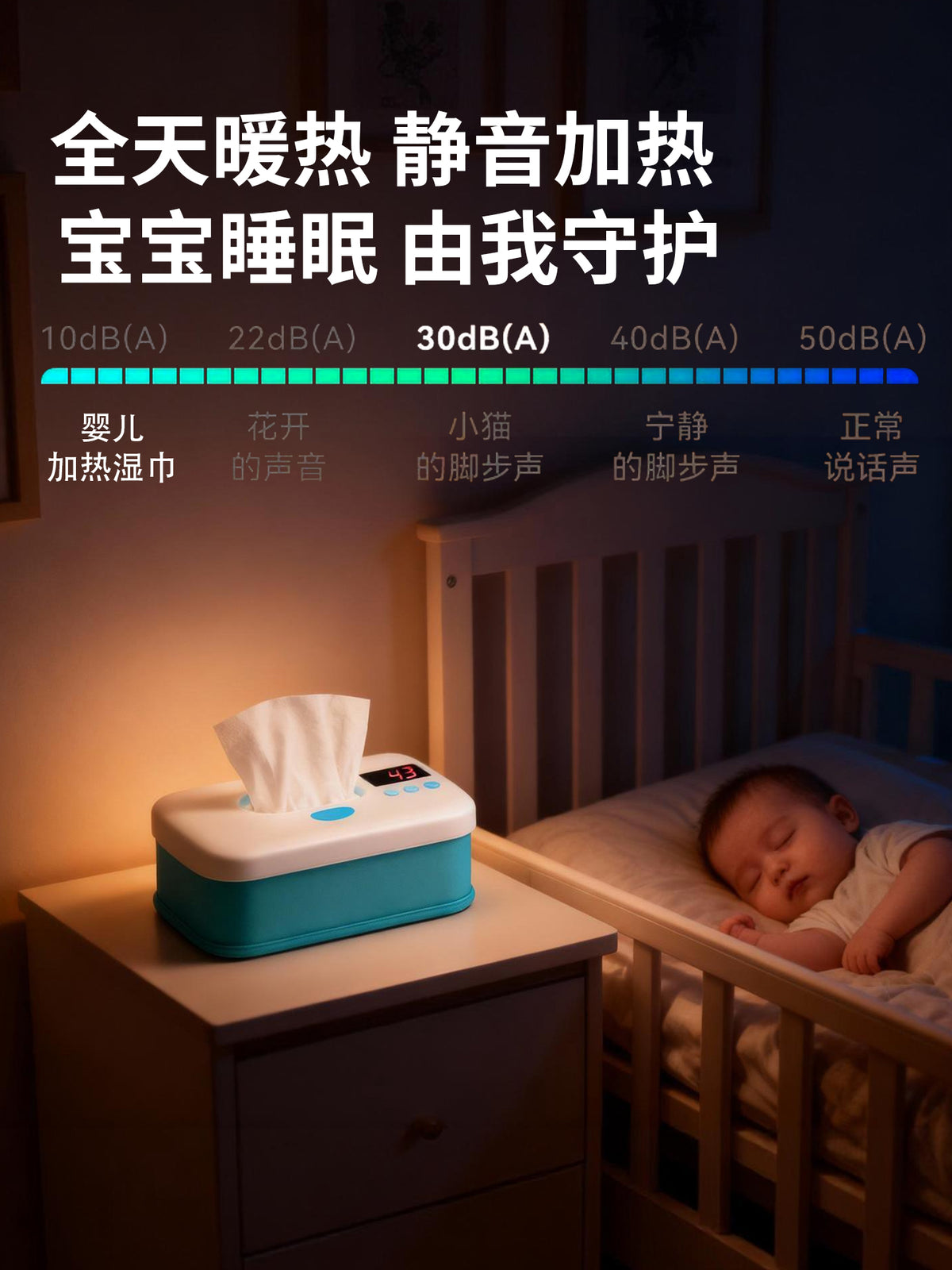 婴儿湿巾加热器充电款免插电无线恒温器外出便携宝宝湿纸巾保温盒