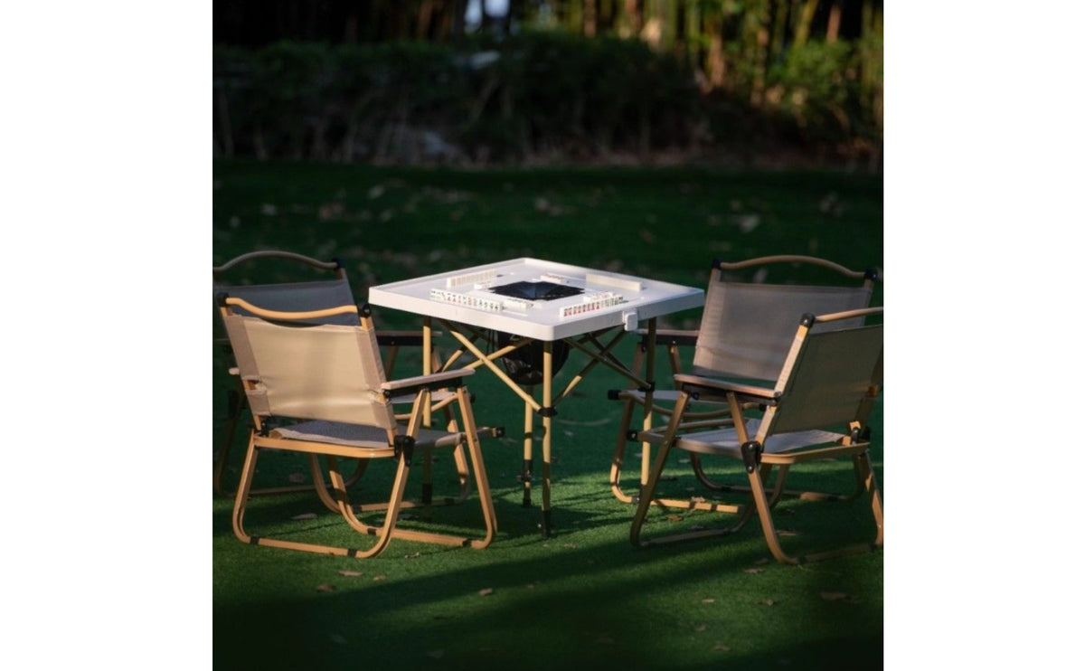 Recessed Play Area Folding Table Cross-Brace Supports Height-Adjustable  Table Metal Legs Furniture Foldable for Leisure, Outdoor