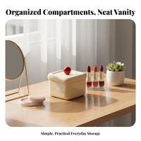 Lidded Compartment Box Compartmentalized Makeup Organizer particle-proofprotective for Students
