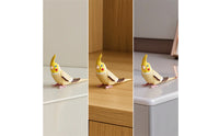 Molded Cockatiel Figurine Wildlife-Inspired Cockatiel Model Lightweight Parrot Figurine Miniature for Collectors, Hobbyists, Diorama, Desk Decoration, Shelf Display