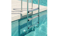 Stainless Steel Swimming Pool Ladder Easy Install Pool Ladder with Handrails Stable Wide for Backyard