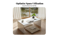 Minimalist Design Japanese Floor Table Stable Structure Japanese Design Coffee Table Wobblewobble-Resistant Furnishing Spacious Tabletop for Minimalists, Students, Friends, Bay Window, Balcony, Living Room, Small Areas