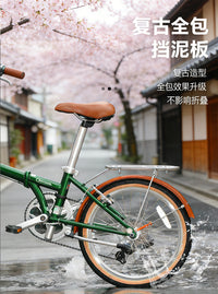超轻可调节复古挡泥板20/16寸适用于小布折叠V刹自行车装备配件