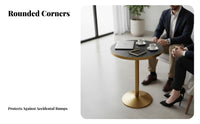 3-Piece Round Table and Chair Set Light Luxury Design 3-Piece Breakfast Nook Set