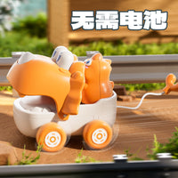 新款上链萌宠玩具车宝宝拉线恐龙车婴儿早教益智儿童礼物男孩女孩