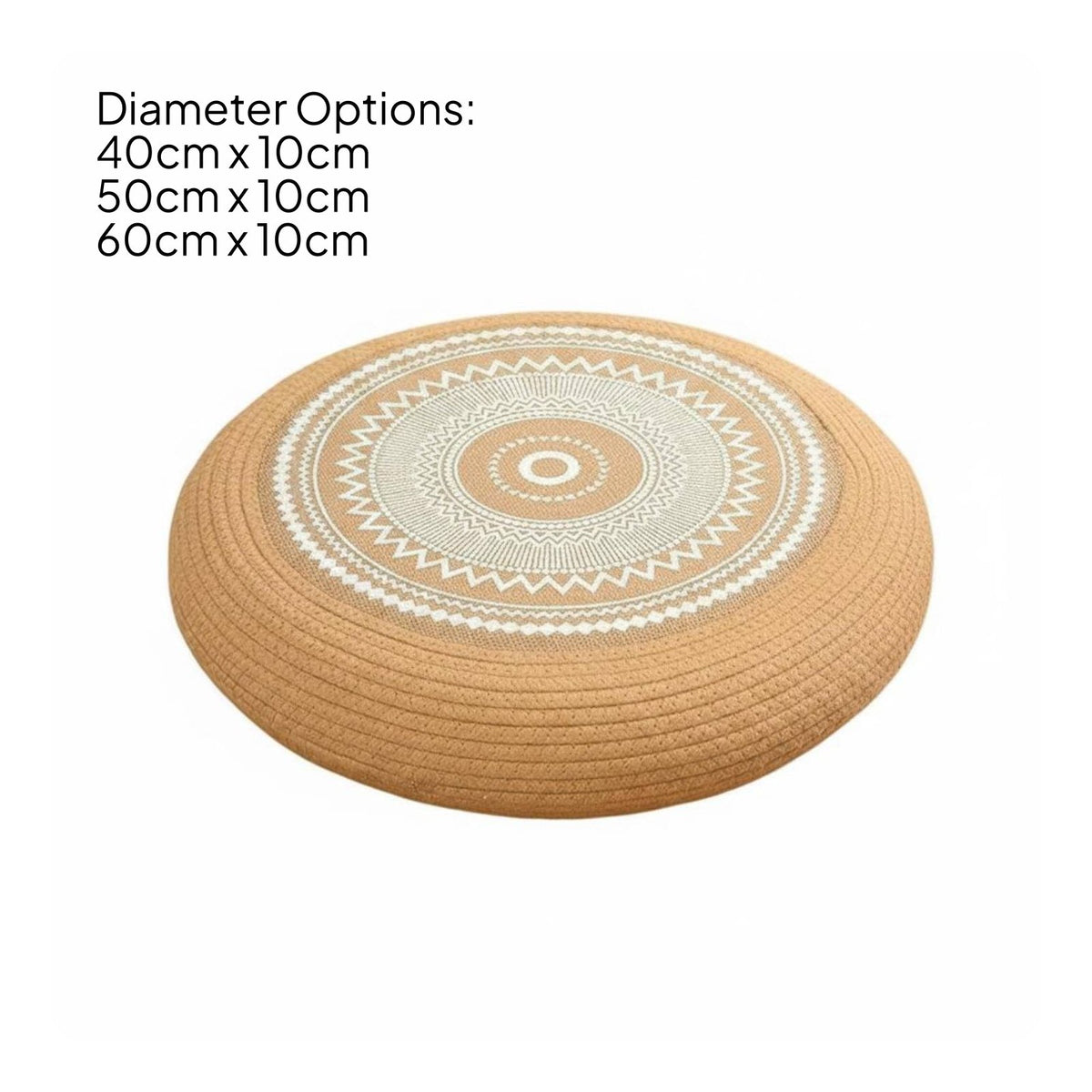 Jute Rope Cushion Handwoven Tatami Seat Cushion Breathable for Living Room